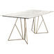 Ursula 78 X 36 inch Cappuccino / Antique Brass Dining Table
